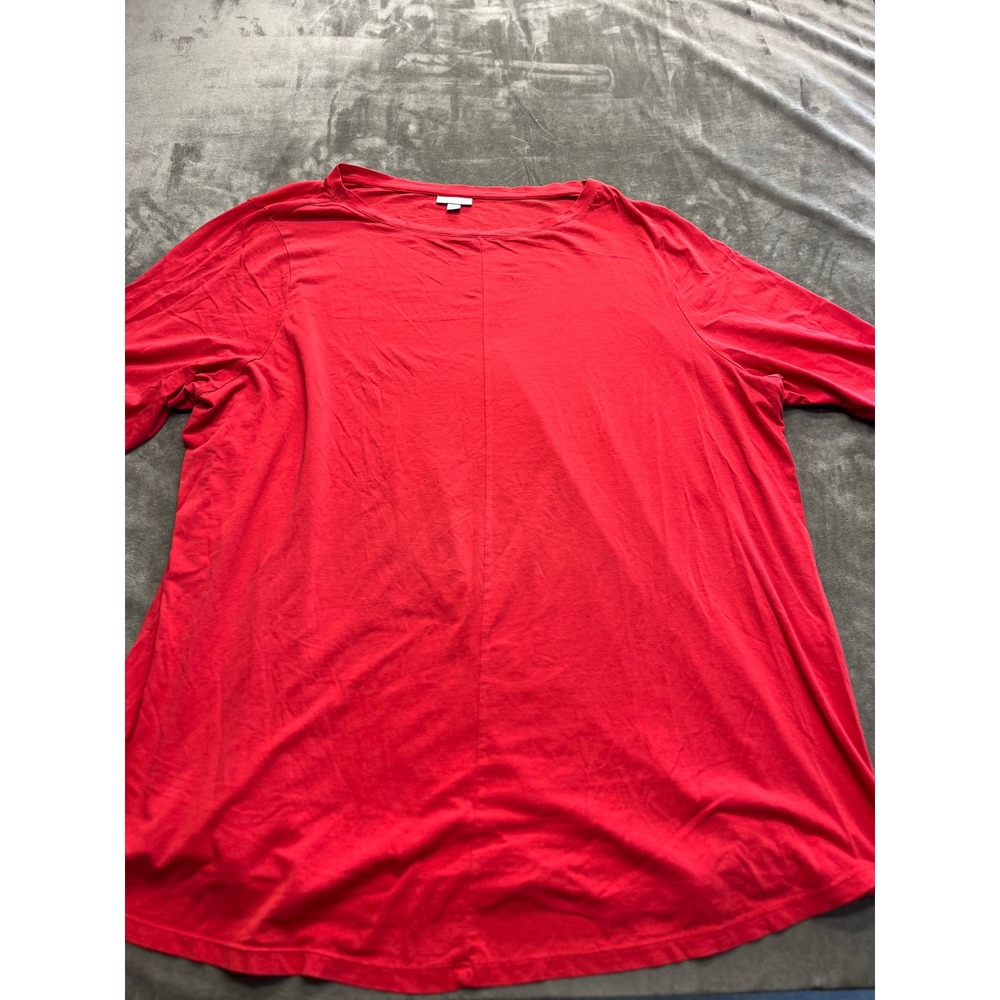 J. Jill‎ Red Long Sleeve Scoop Neck Center Seam T-Shirt Plus Size 3X Womens
